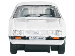 Ford Capri Mk3 RHD (Right Hand Drive) Diamond White with Black Stripes 1/148 (N) Scale Diecast Model Car by Oxford Diecast