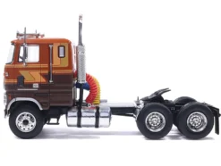 1976 Ford CL 9000 Truck Tractor Brown Two-Tone with Graphics 1/64 Diecast Model by IXO Models