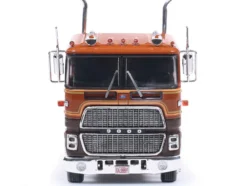 1976 Ford CL 9000 Truck Tractor Brown Two-Tone with Graphics 1/64 Diecast Model by IXO Models