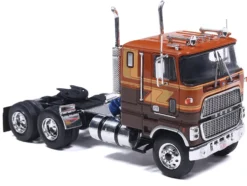 1976 Ford CL 9000 Truck Tractor Brown Two-Tone with Graphics 1/64 Diecast Model by IXO Models