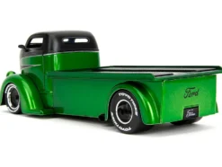 1947 Ford COE Flatbed Truck Green Metallic and Matt Black "Toyo Tires" with Extra Wheels "Just Trucks" Series 1/24 Diecast Model Car by Jada
