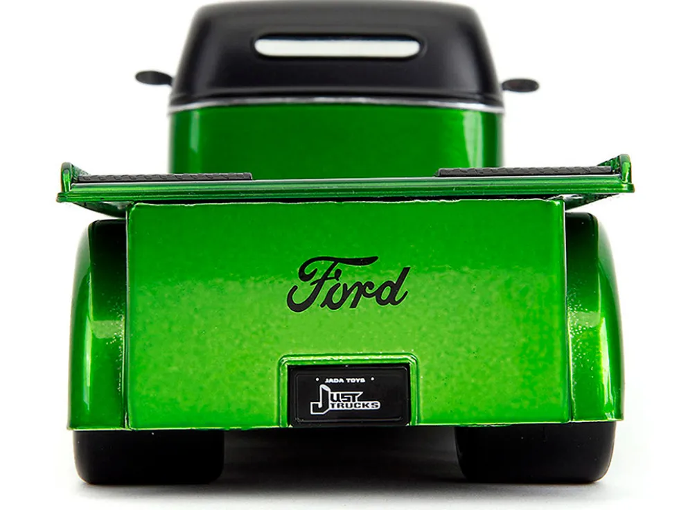 1947 Ford COE Flatbed Truck Green Metallic and Matt Black "Toyo Tires" with Extra Wheels "Just Trucks" Series 1/24 Diecast Model Car by Jada