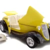 1934 Ford Convertible Custom Yellow 1/24 Diecast Car Unique Replicas 18545