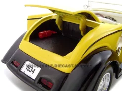 1934 Ford Convertible Custom Yellow 1/24 Diecast Car Unique Replicas 18545