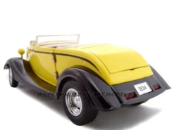 1934 Ford Convertible Custom Yellow 1/24 Diecast Car Unique Replicas 18545