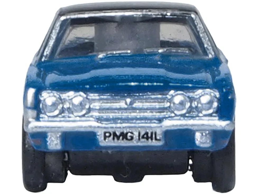 Ford Cortina MKIII RHD (Right Hand Drive) Electric Monza Blue with Black Top 1/148 (N) Scale Diecast Model Car by Oxford Diecast