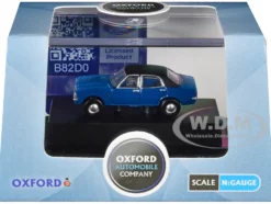 Ford Cortina MKIII RHD (Right Hand Drive) Electric Monza Blue with Black Top 1/148 (N) Scale Diecast Model Car by Oxford Diecast