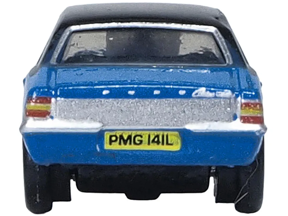 Ford Cortina MKIII RHD (Right Hand Drive) Electric Monza Blue with Black Top 1/148 (N) Scale Diecast Model Car by Oxford Diecast