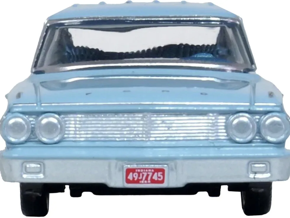 1964 Ford Country Sedan Skylight Blue 1/87 (HO) Scale Diecast Model Car by Oxford Diecast