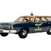 1970 Ford Country Squire Wagon Police Car "Nassau County Police Department" Blue and Tan Limited Edition to 200 pieces Worldwide 1/43 Model Car by Goldvarg Collection