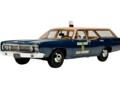 1970 Ford Country Squire Wagon Police Car "Nassau County Police Department" Blue and Tan Limited Edition to 200 pieces Worldwide 1/43 Model Car by Goldvarg Collection