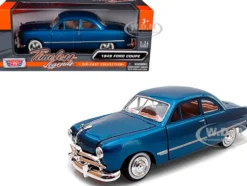 1949 Ford Coupe Blue 1/24 Diecast Model Car Motormax 73213