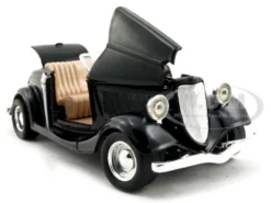 1934 Ford Coupe Convertible Black 1/24 Diecast Model Car Motormax 73218