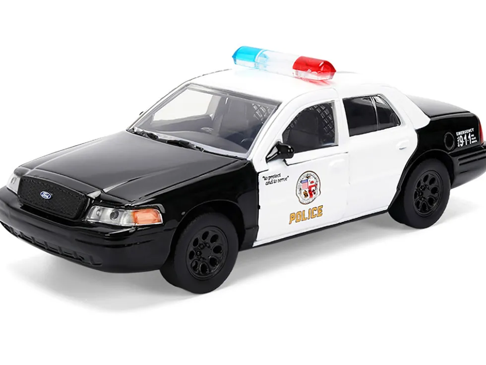 Ford Crown Victoria "LAPD (Los Angeles Police Department) Black and White "The Fast and the Furious" (2001) Movie "Fast & Furious" Series 1/32 Diecast Model Car by Jada