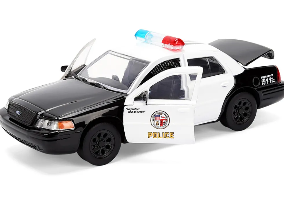 Ford Crown Victoria "LAPD (Los Angeles Police Department) Black and White "The Fast and the Furious" (2001) Movie "Fast & Furious" Series 1/32 Diecast Model Car by Jada