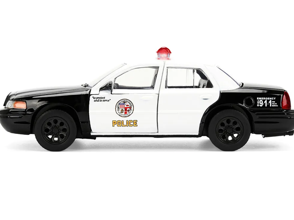 Ford Crown Victoria "LAPD (Los Angeles Police Department) Black and White "The Fast and the Furious" (2001) Movie "Fast & Furious" Series 1/32 Diecast Model Car by Jada