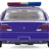 1992 Ford Crown Victoria Lowrider Blue with Graphics and Lightbar "California Lowriders" Series 7 1/64 Diecast Model Car by Greenlight