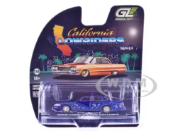 1992 Ford Crown Victoria Lowrider Blue with Graphics and Lightbar