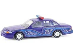 1992 Ford Crown Victoria Lowrider Blue with Graphics and Lightbar