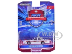 1994 Ford Crown Victoria "NYC EMS (City of New York Emergency Medical Service)" White with Blue and Red Stripes "First Responders" Series 2 1/64 Diecast Model Car by Greenlight