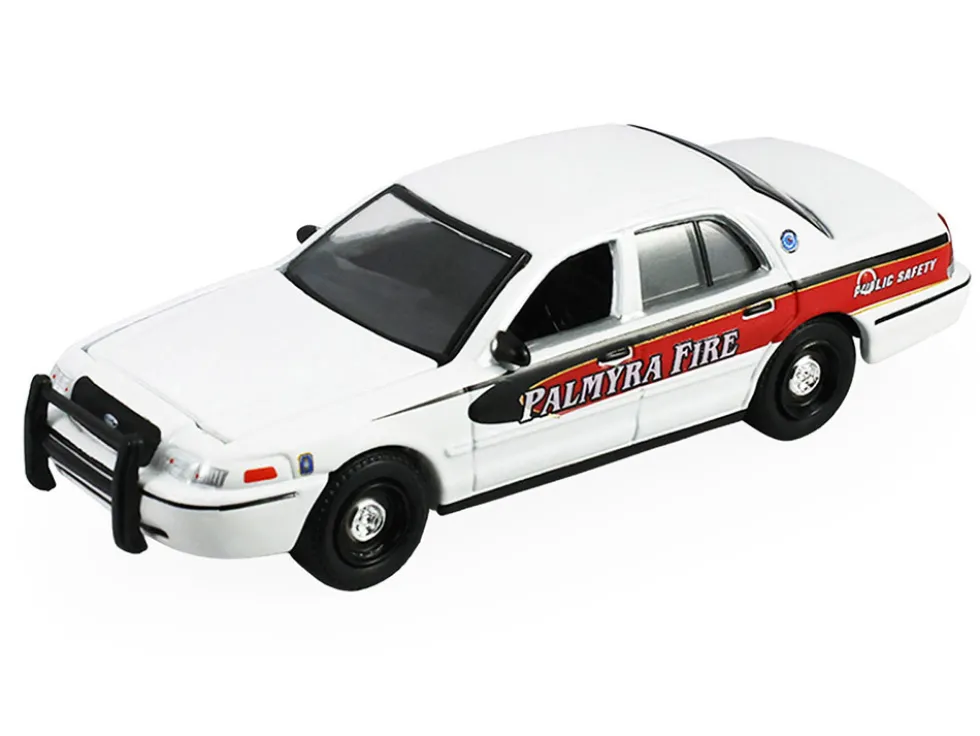 2011 Ford Crown Victoria "Palmyra, Pennsylvania Citizen's Fire Company" White with Graphics "Fire & Rescue" Series #5 1/64 Diecast Model Car by Greenlight
