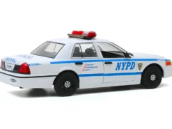 2011 Ford Crown Victoria Police Interceptor New York City Police Department NYPD White Hot Pursuit Series 1/24 Diecast Model Car Greenlight 85513