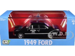 1949 Ford Custom Police Car "Chicago Police Department" Black 1/43 Diecast Model Car by Greenlight