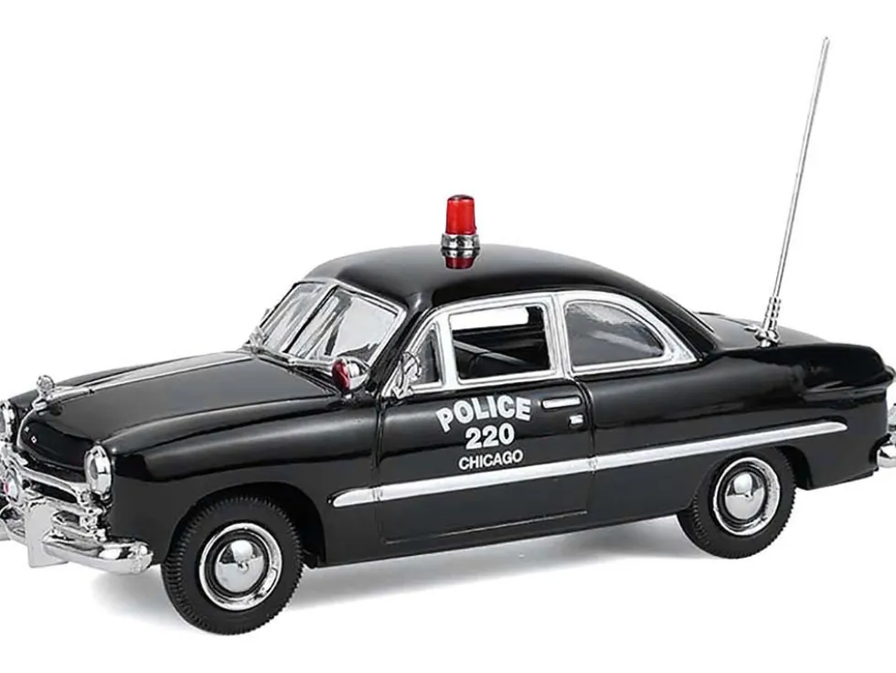 1949 Ford Custom Police Car "Chicago Police Department" Black 1/43 Diecast Model Car by Greenlight