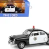 1949 Ford Custom Police Car "LAPD (Los Angeles Police Department)" Black and White 1/43 Diecast Model Car by Greenlight
