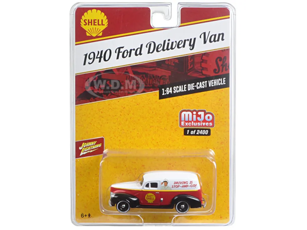 1940 Ford Delivery Van "Shell" 1/64 Diecast Model Car Johnny Lightning JLCP7016