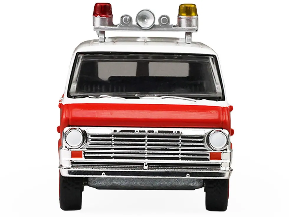 1969 Ford Econoline Ambulance "Los Angeles Fire Department" Red and White "Fire & Rescue" Series #5 1/64 Diecast Model Car by Greenlight