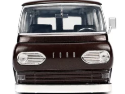 1965 Ford Econoline Bus Brown Metallic Silver Red M&M's Diecast Figurine Hollywood Rides Series 1/24 Diecast Model Car Jada 32027