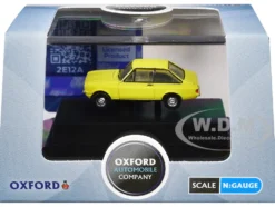 Ford Escort Mk2 RHD (Right Hand Drive) Signal Yellow 1/148 (N) Scale Diecast Model Car by Oxford Diecast