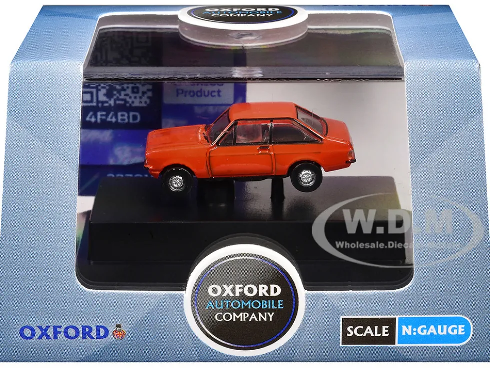 Ford Escort Mk2 RHD (Right Hand Drive) Carnival Red 1/148 (N) Scale Diecast Model Car by Oxford Diecast