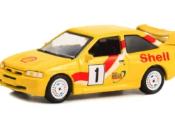 1996 Ford Escort RS Cosworth #1 Shell Helix Yellow "Shell Oil Special Edition" Series 1 1/64 Diecast Model Car Greenlight 41125C