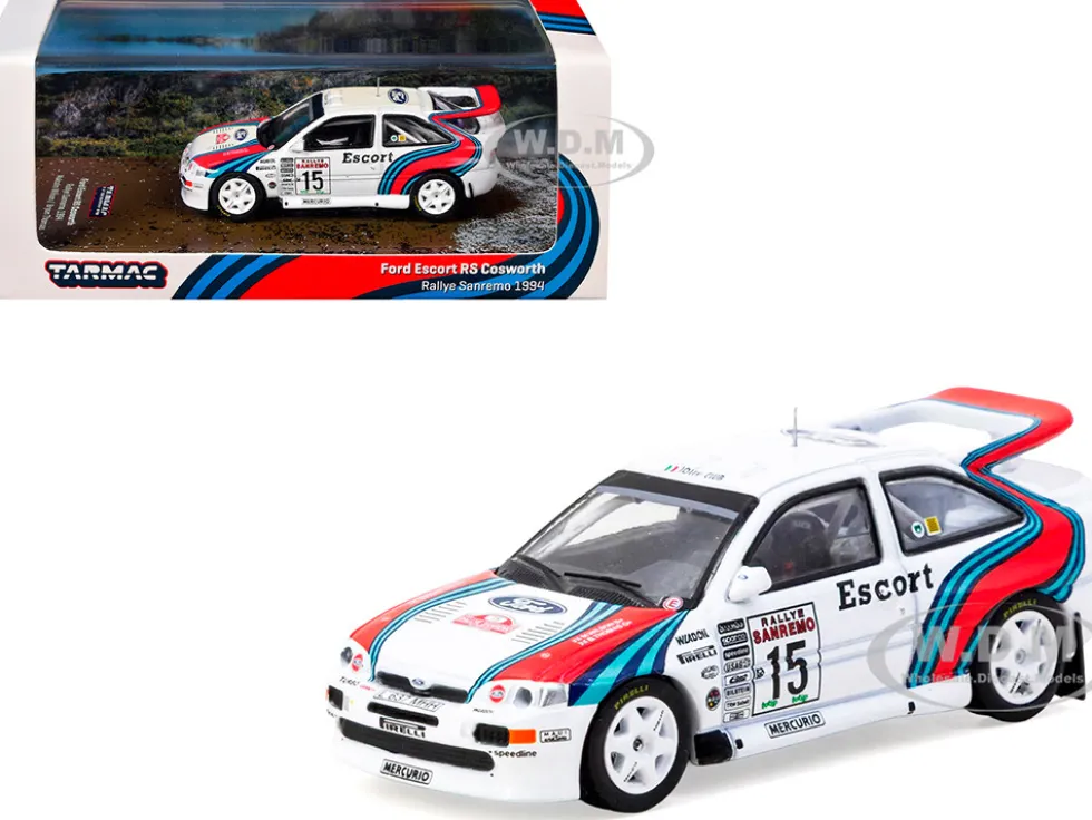 Ford Escort RS Cosworth WRC #15 Malcolm Wilson - Bryan Thomas "Rallye Sanremo" (1994) "Hobby64" Series 1/64 Diecast Model Car by Tarmac Works