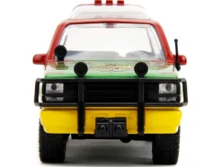 Ford Explorer Red and Yellow with Green Graphics Jurassic Park 1993 Movie 30th Anniversary Hollywood Rides Series 1/32 Diecast Model Car Jada JA31956