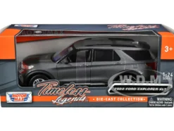 2022 Ford Explorer XLT Gray Metallic Timeless Legends Series 1/24 Diecast Model Car Motormax 79378GRY