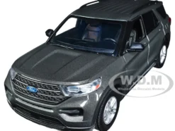 2022 Ford Explorer XLT Gray Metallic Timeless Legends Series 1/24 Diecast Model Car Motormax 79378GRY