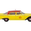 1960 Ford Fairlane Sedan "NYC Taxi" Yellow with Red Top and Interior 1/87 (HO) Scale Diecast Model Car by Oxford Diecast