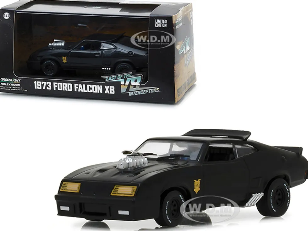 1973 Ford Falcon XB Black Last of the V8 Interceptors 1979 Movie 1/43 Diecast Model Car Greenlight 86522