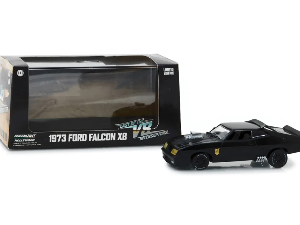 1973 Ford Falcon XB Black Last of the V8 Interceptors 1979 Movie 1/43 Diecast Model Car Greenlight 86522