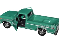 1977 Ford F-150 Custom Pickup Truck Green "Timeless Legends" Series 1/24 Diecast Model Car by Motormax