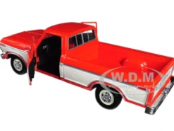1979 Ford F-150 Custom Pickup Truck Orange Cream 1/24 Diecast Model Car Motormax 79346