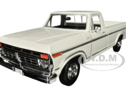 1977 Ford F 150 Custom Pickup Truck White Timeless Legends Series 1/24 Diecast Model Car Motormax 79386WH