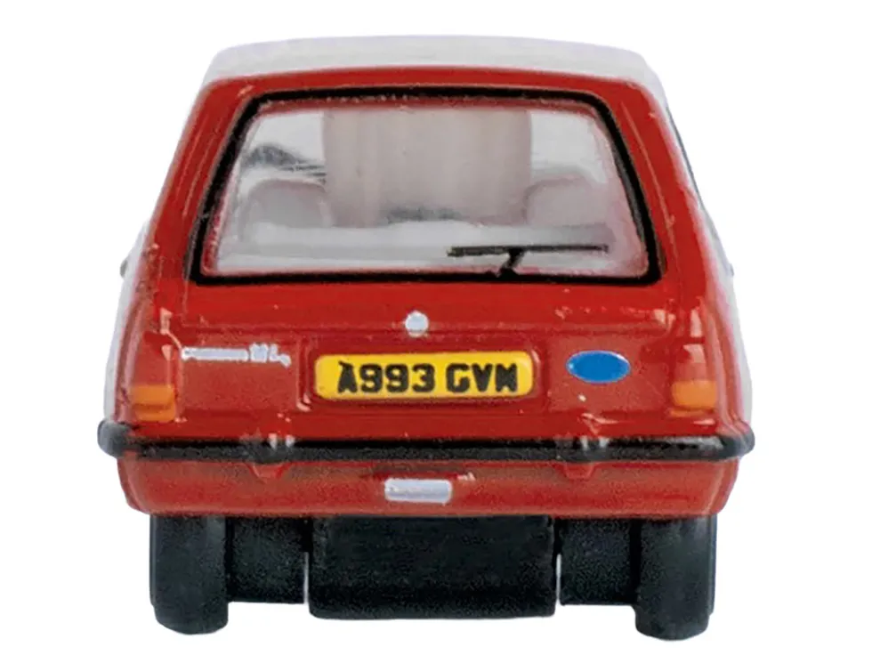Ford Fiesta Mk1 RHD (Right Hand Drive) Venetian Red 1/148 (N) Scale Diecast Model Car by Oxford Diecast