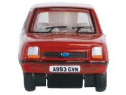 Ford Fiesta Mk1 RHD (Right Hand Drive) Venetian Red 1/148 (N) Scale Diecast Model Car by Oxford Diecast