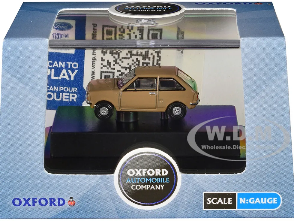 Ford Fiesta Mk1 RHD (Right Hand Drive) Nevada Beige 1/148 (N) Scale Diecast Model Car by Oxford Diecast