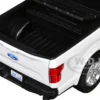 2019 Ford F-150 Lariat Crew Cab Pickup Truck with Bed Cage White with Flashing Light Bar and Front and Rear Lights and Sounds 1/27 Diecast Model Car by Motormax