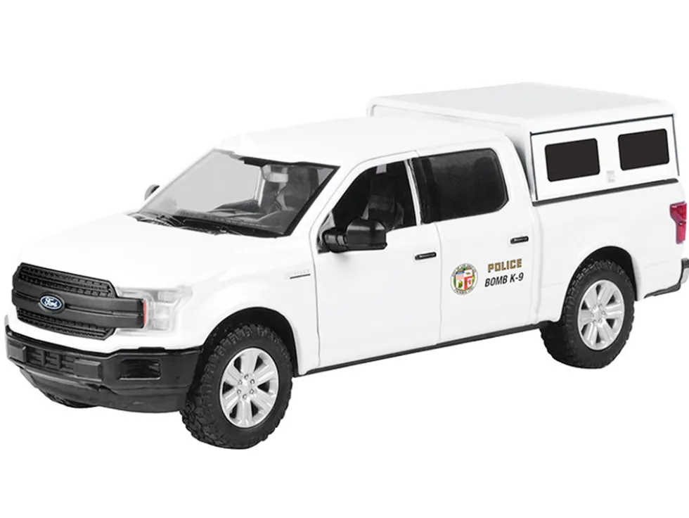 2019 Ford F-150 Lariat Crew Cab Pickup Truck "Los Angeles Police Department Bomb Squad" White "Law Enforcement and Public Service" Series 1/27 Diecast Model Car by Motormax